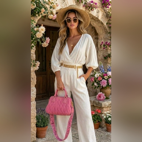 Miu Miu 💕 Pink Matelasse Nappa Leather Top Handle Satchel Bag Pristine ✨ - Picture 4 of 17